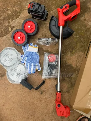 Rechargeable Mower Grass Cutter With Wheels and 2 Batteries