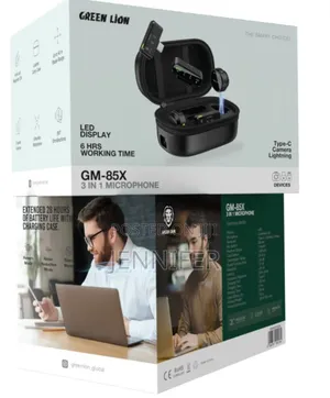 Green Lion Gm-85x 3 in 1 Wireless Microphone - Black