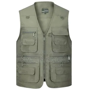 Multi Pocket Press Jacket Journalist Camping Zipper Vest