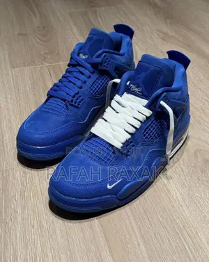 Blue Air Jordan 4 Retro Nigel Sylvester Brick Brick Sneaker