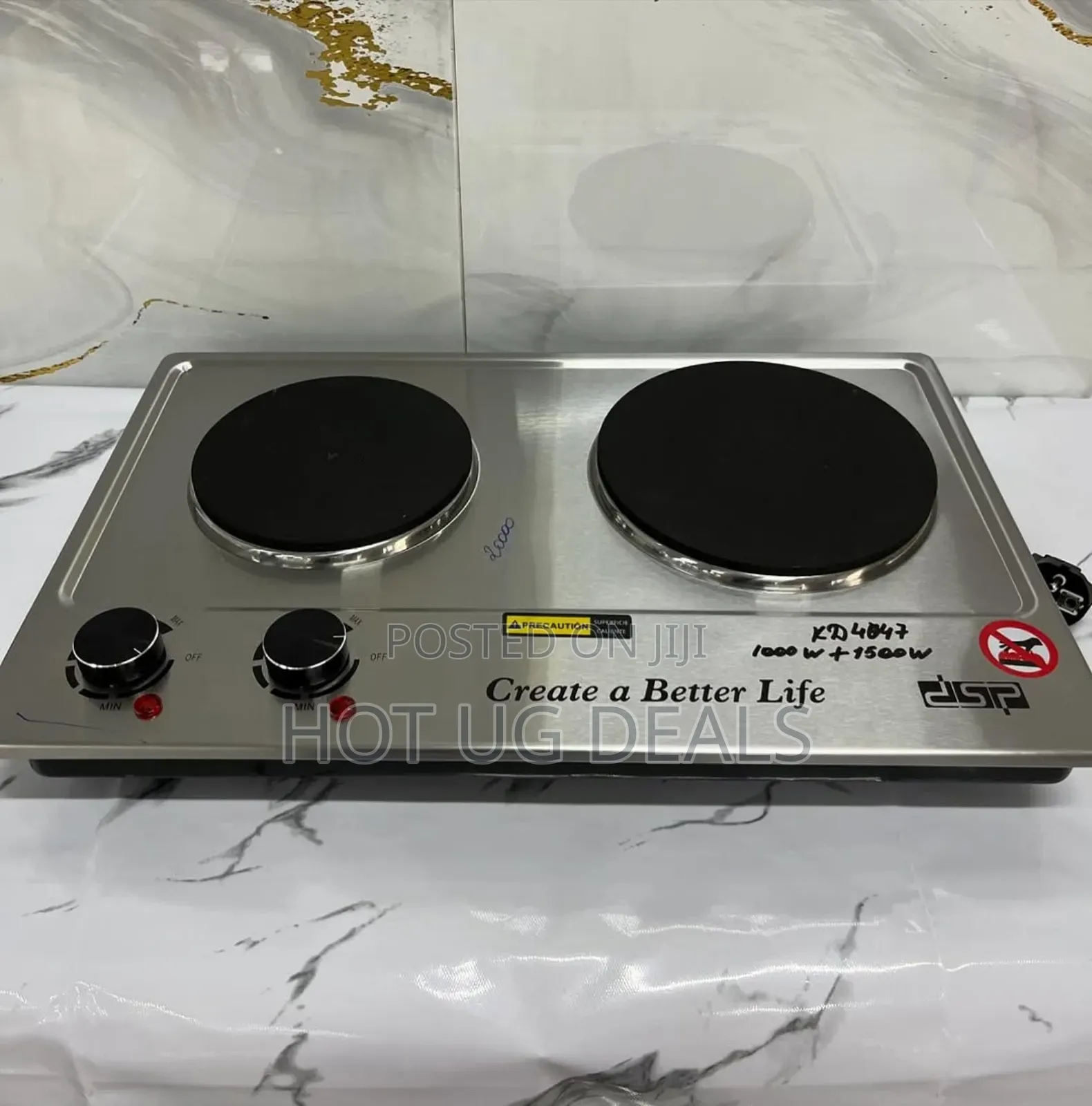 Dsp's Portable Electric Stove Double Burner Hot Plate Solid