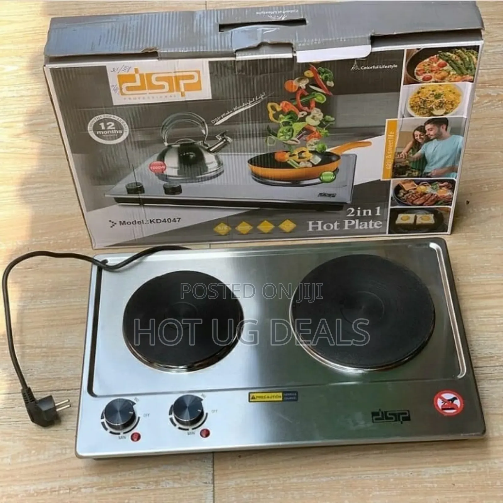 Dsp's Portable Electric Stove Double Burner Hot Plate Solid