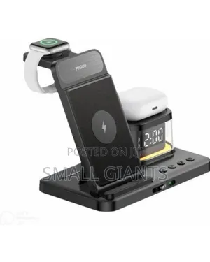Yesido Ds22 5-in-1 Wireless Charger With Clock