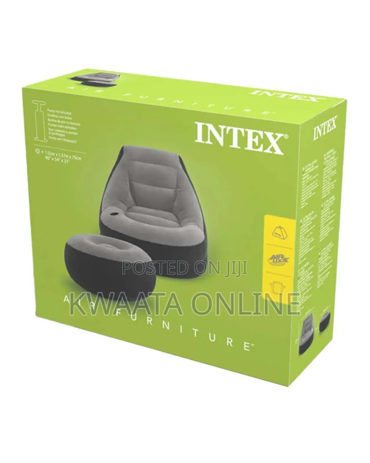 Intex Inflatable Seat With Ottoman Footrest and Pump