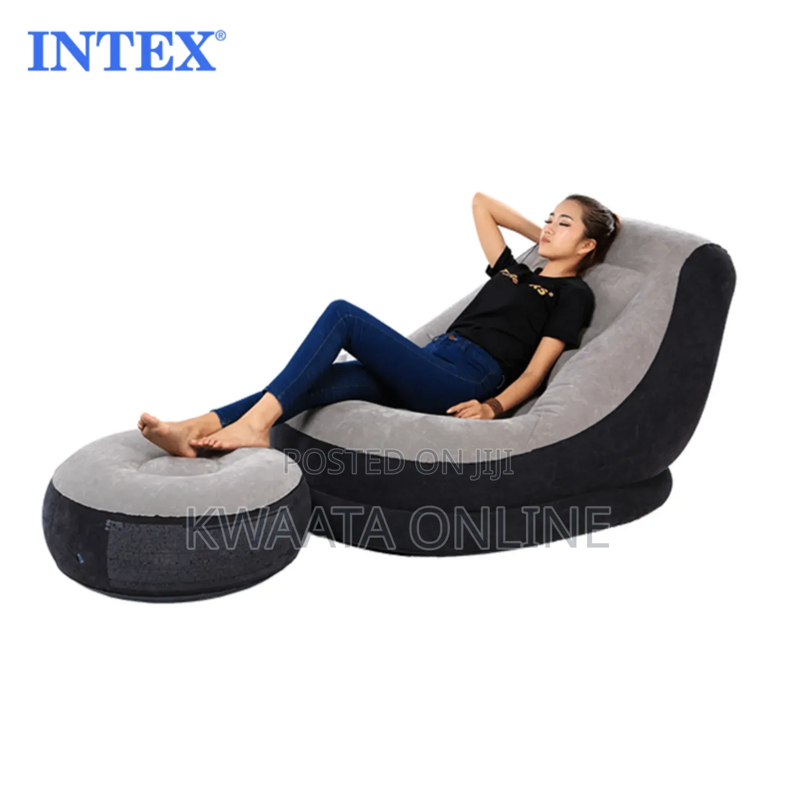 Intex Inflatable Seat With Ottoman Footrest and Pump