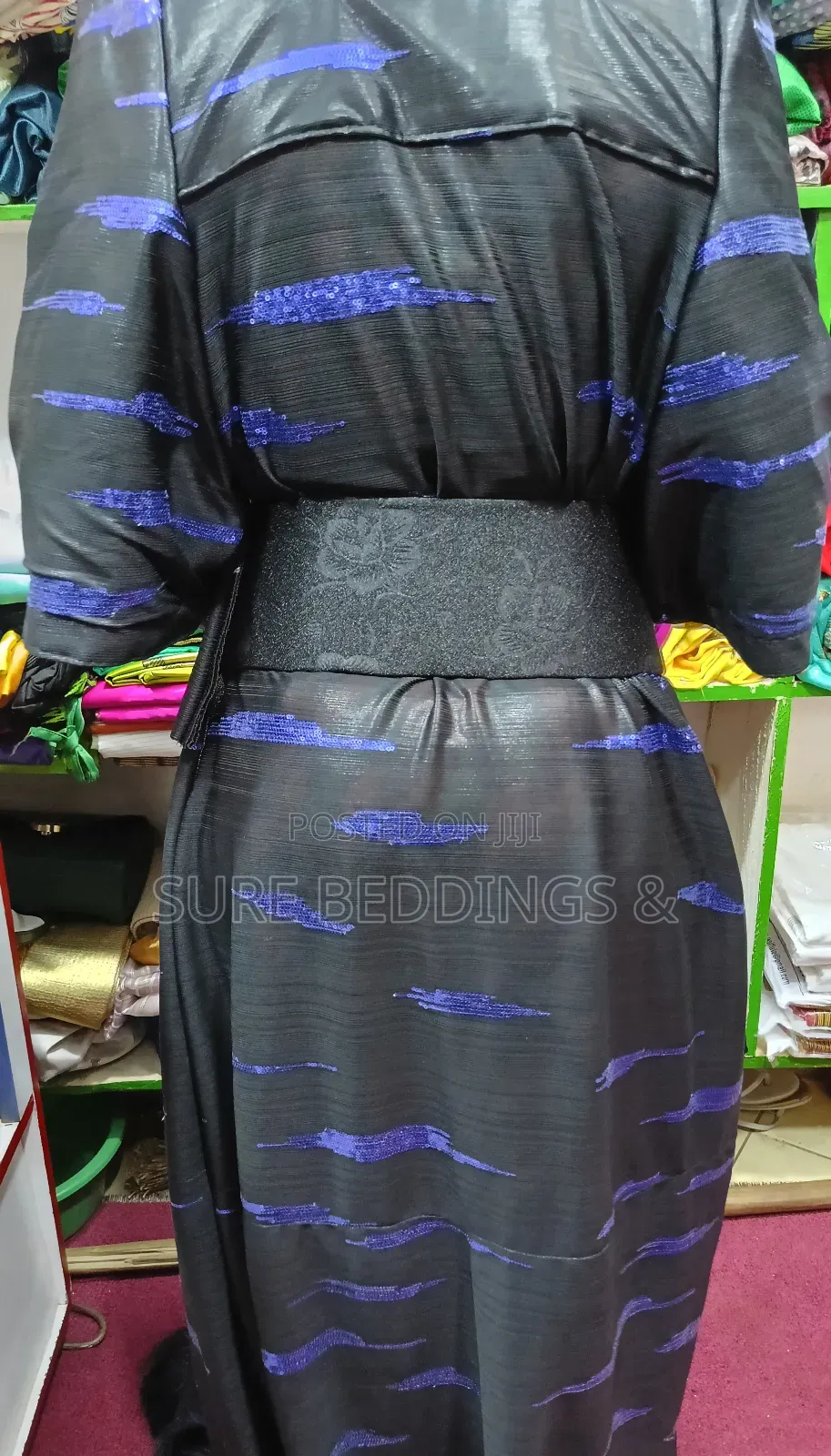 Black Silk Ready Made Gomesi