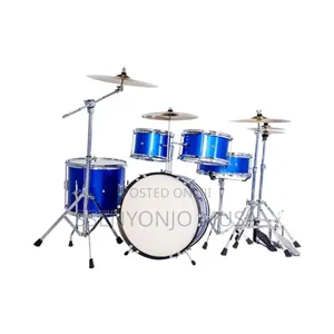 Si-Sound Drum Set - Metallic Blue 5-Piece Junior Drum Kit