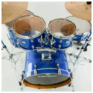 Si-Sound Drum Set - Metallic Blue 5-Piece Junior Drum Kit