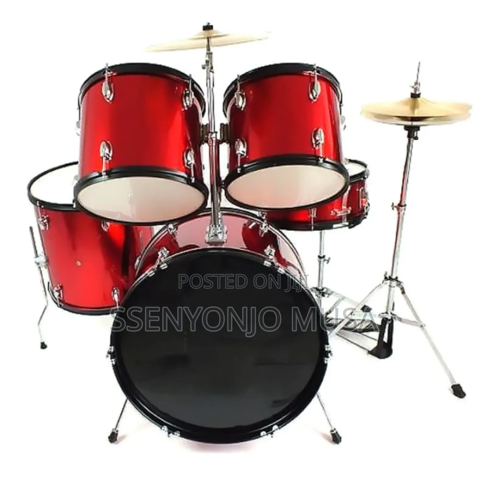 Si-Sound Drum Set - Metallic Blue 5-Piece Junior Drum Kit