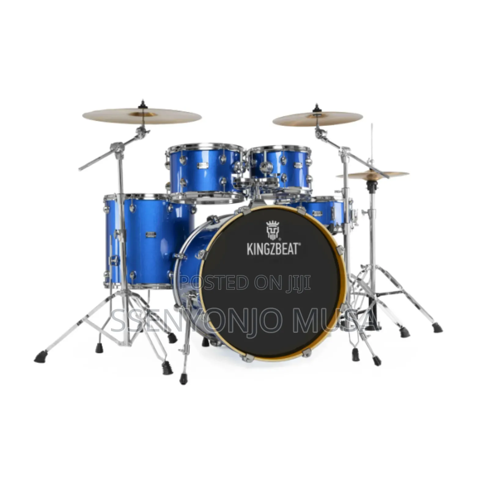 Si-Sound Drum Set - Metallic Blue 5-Piece Junior Drum Kit