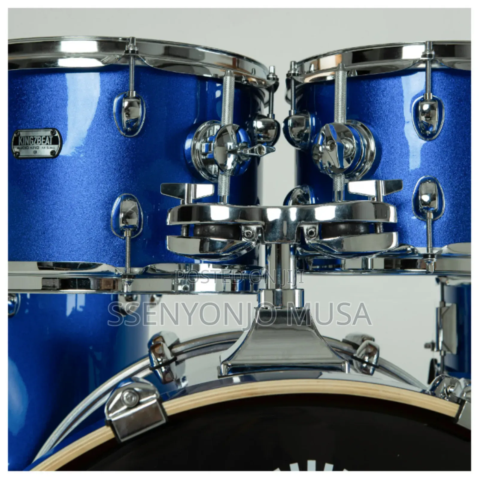 Si-Sound Drum Set - Metallic Blue 5-Piece Junior Drum Kit