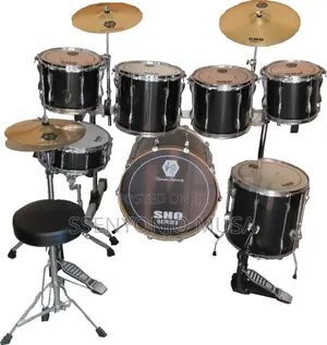 Si-Sound 7 Drum Set - Black Professional Drum Kit
