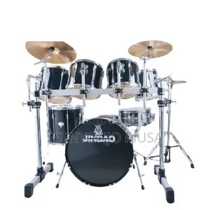 Si-Sound 7 Drum Set - Black Professional Drum Kit