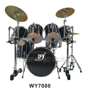 Si-Sound 7 Drum Set - Black Professional Drum Kit