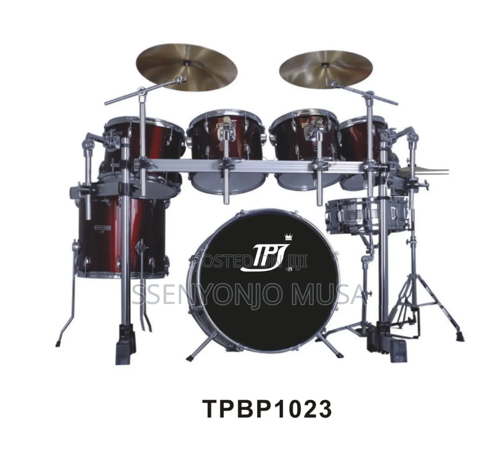 Si-Sound 7 Drum Set - Black Professional Drum Kit