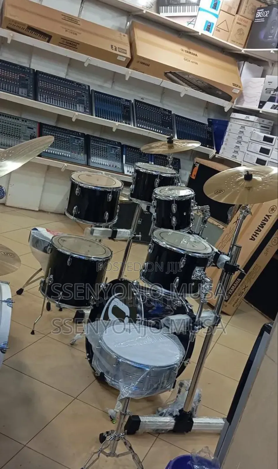 Si-Sound 7 Drum Set - Black Professional Drum Kit