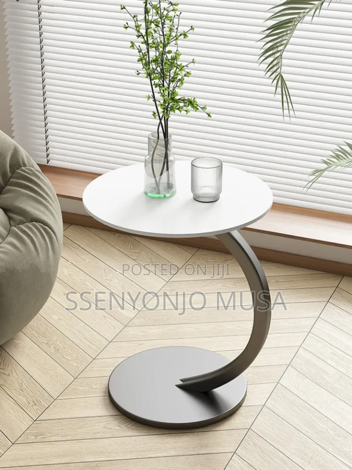 C-Shaped Coffee Table - Yellow
