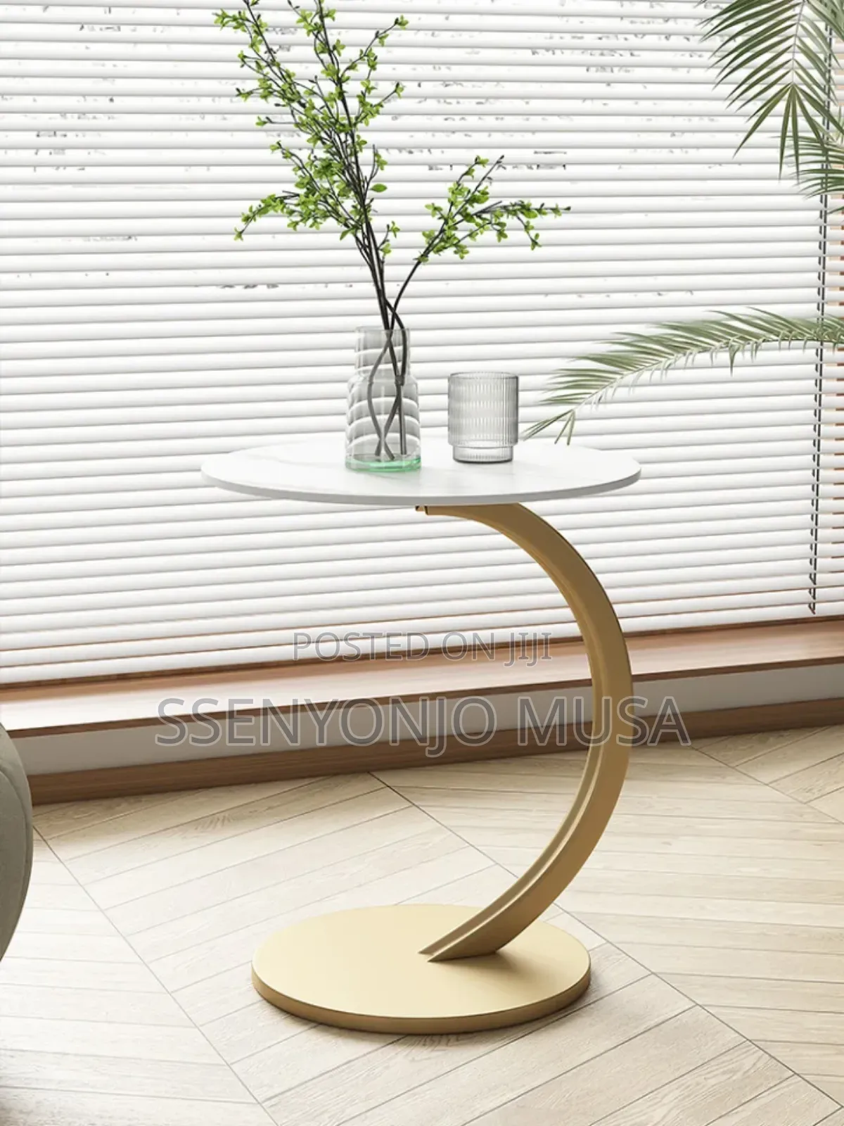 C-Shaped Coffee Table - Yellow