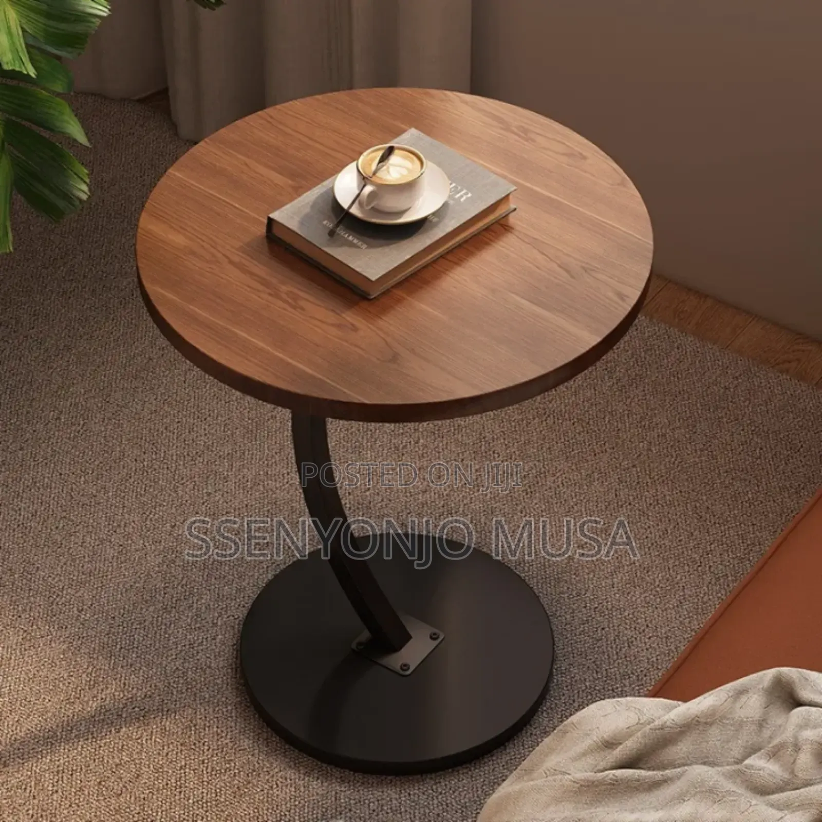 C-Shaped Coffee Table - Yellow