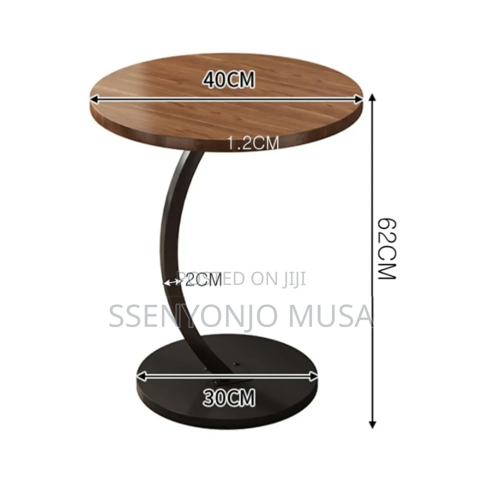 C-Shaped Coffee Table - Yellow