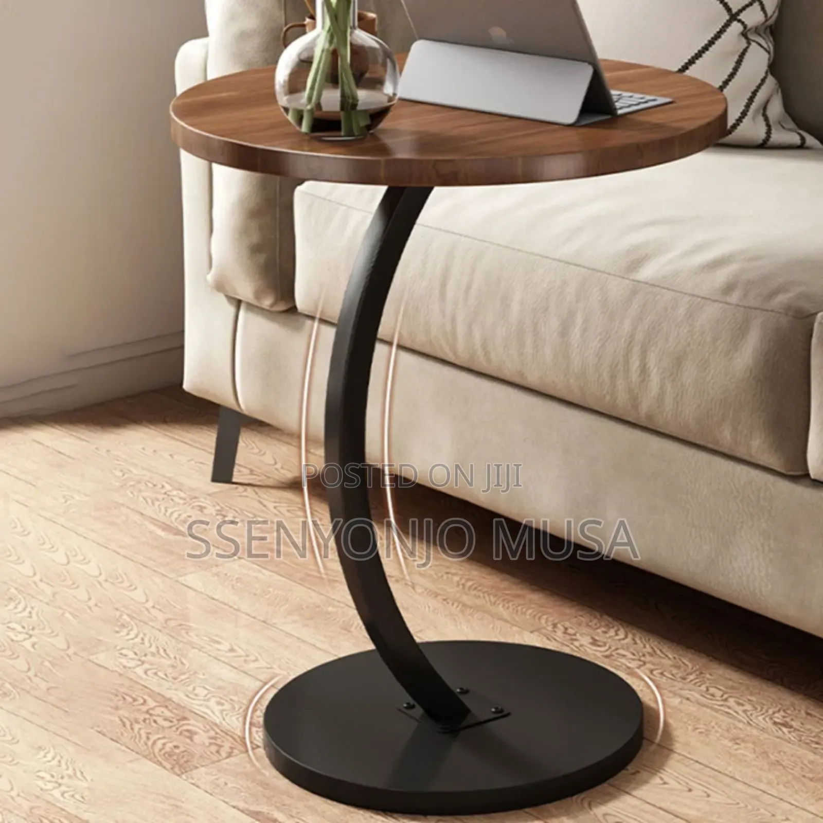 C-Shaped Coffee Table - Yellow