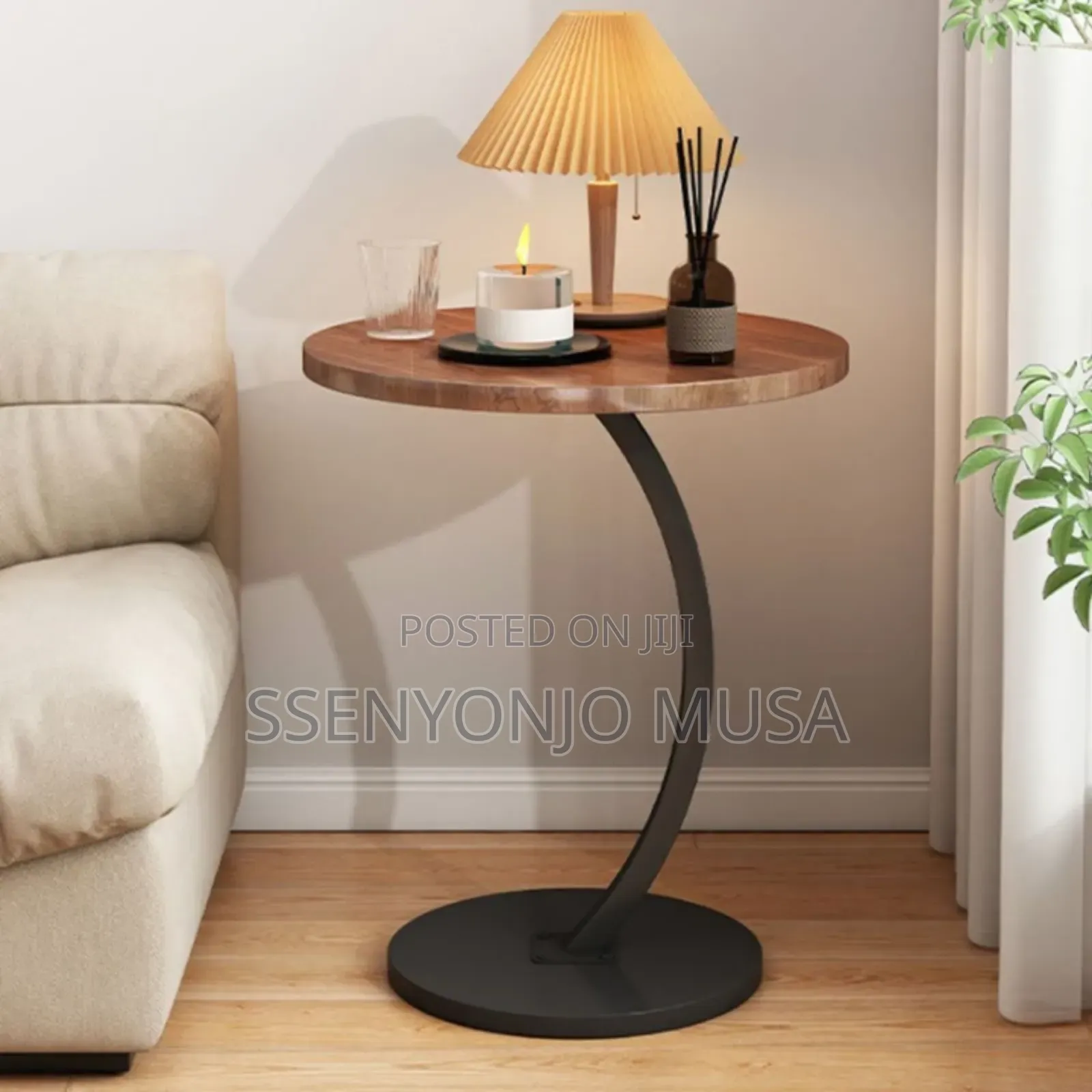 C-Shaped Coffee Table - Yellow