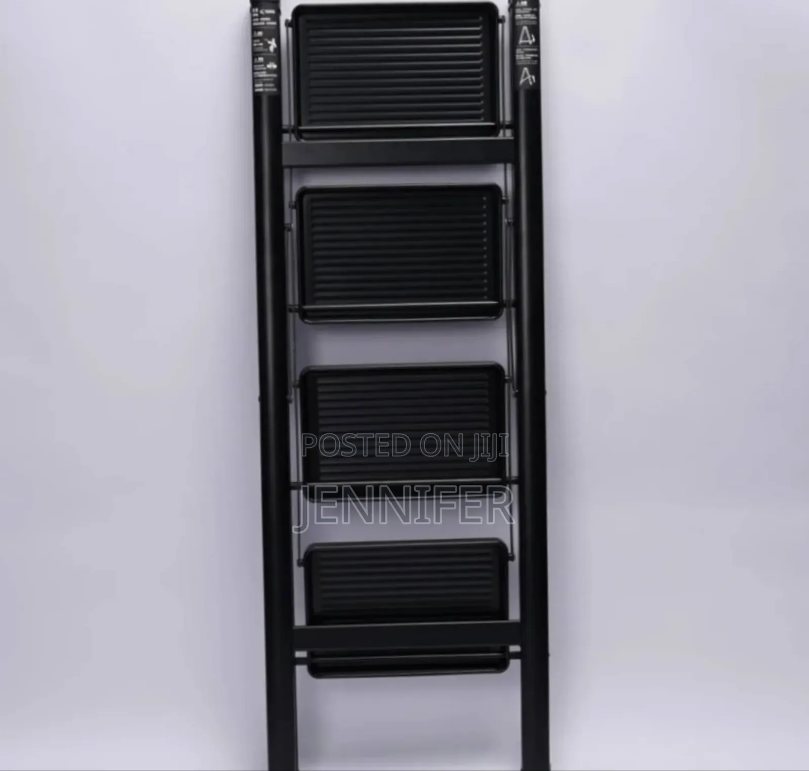 Foldable Ladder 4-Steps Black