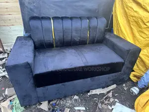 Modern 2 Seater With Gold Deco/ Sofa