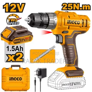 Ingco Cordless Drill 0.8-10 Mm Chuck Size 12 v and 1500 RPM