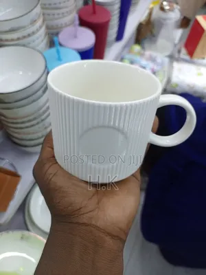 Ribbed Ceramic Mug. 12pcs