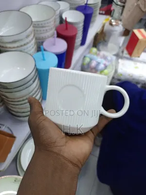 Ribbed Ceramic Mug. 12pcs