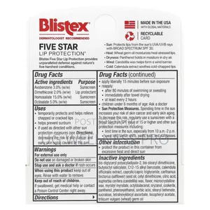 Five Star Lip Protection, Lip Protectant Sunscreen, SPF 30,