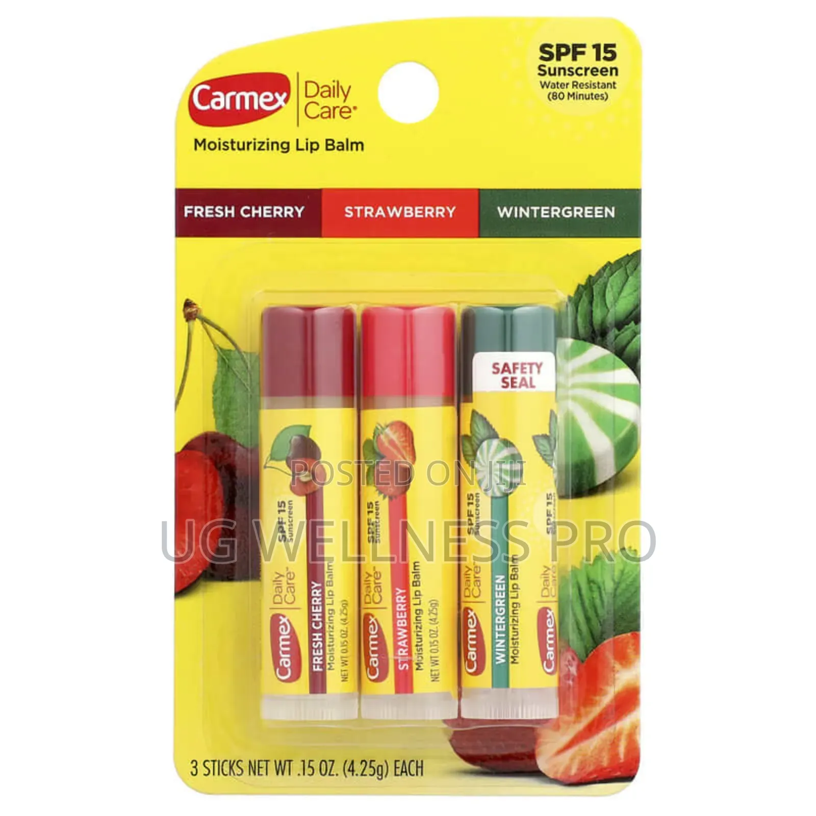 Carmex, Daily Moisturizing Lip Balm, Variety, SPF 15, 3 Pack