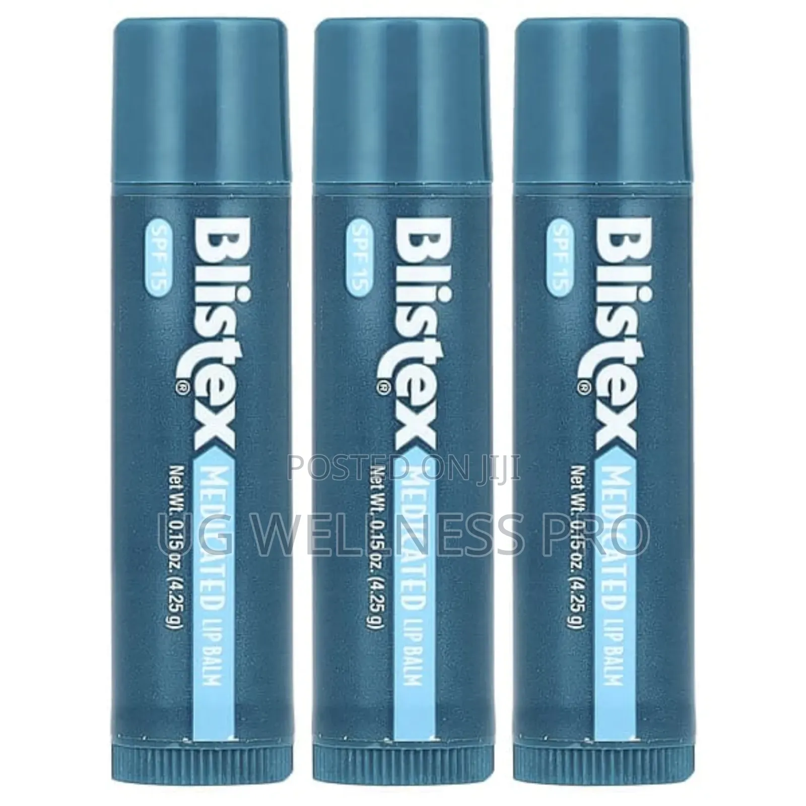 Medicated Lip Balm, Protectant Sunscreen, SPF 15, 3 Pack 4.3