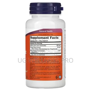 Now Foods, Alpha Lipoic Acid, Extra Strength, 600 Mg, 60 Cap