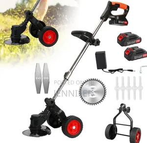 Rechargeable Electric Grass Cutter Lawnmower With Wheels