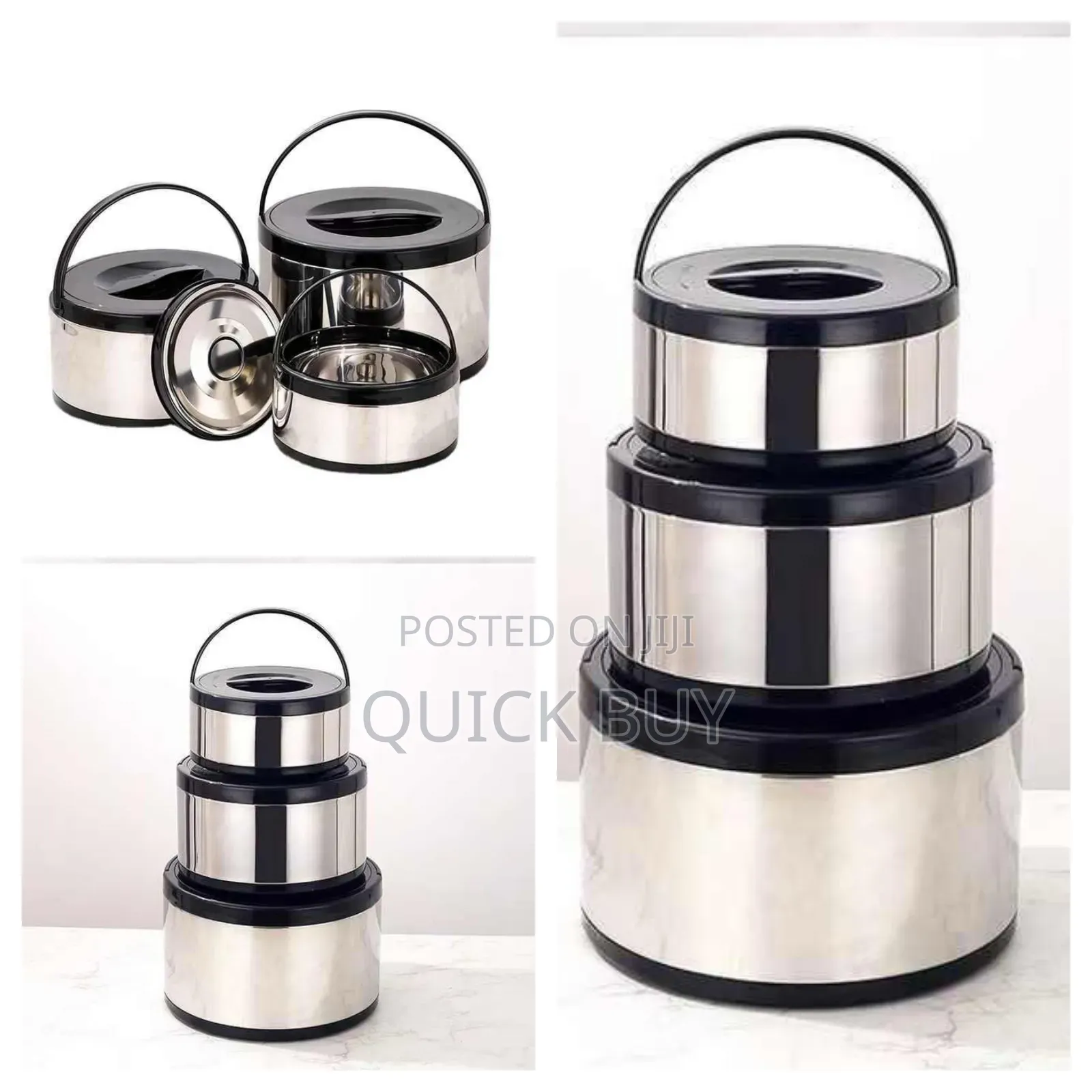 3-in-1 Insulated Lunch Box Tins
