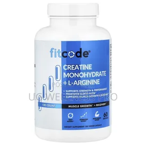 Fitcode, Creatine Monohydrate + L-Arginine, 120 Veggie Caps, 60 Servin