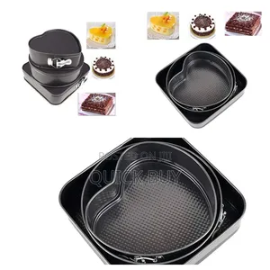 3pcs Multipurpose Round,Square,Heart Cake Pan