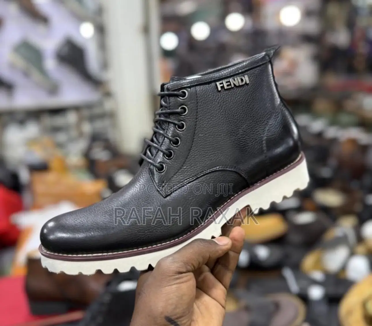 Original Darktan/White Casual/Formal Fendi Leather Boots