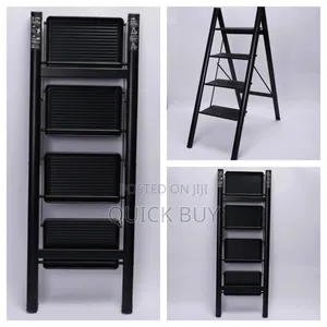 Foldable Ladder 4-Steps Black