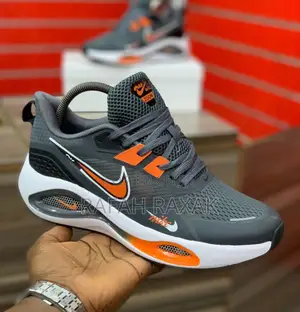 Original Grey/Orange/White Nike Air Max Zoom Trainer Sneaker