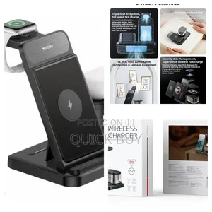Yesido Ds22 5-in-1 Wireless Charger With Clock