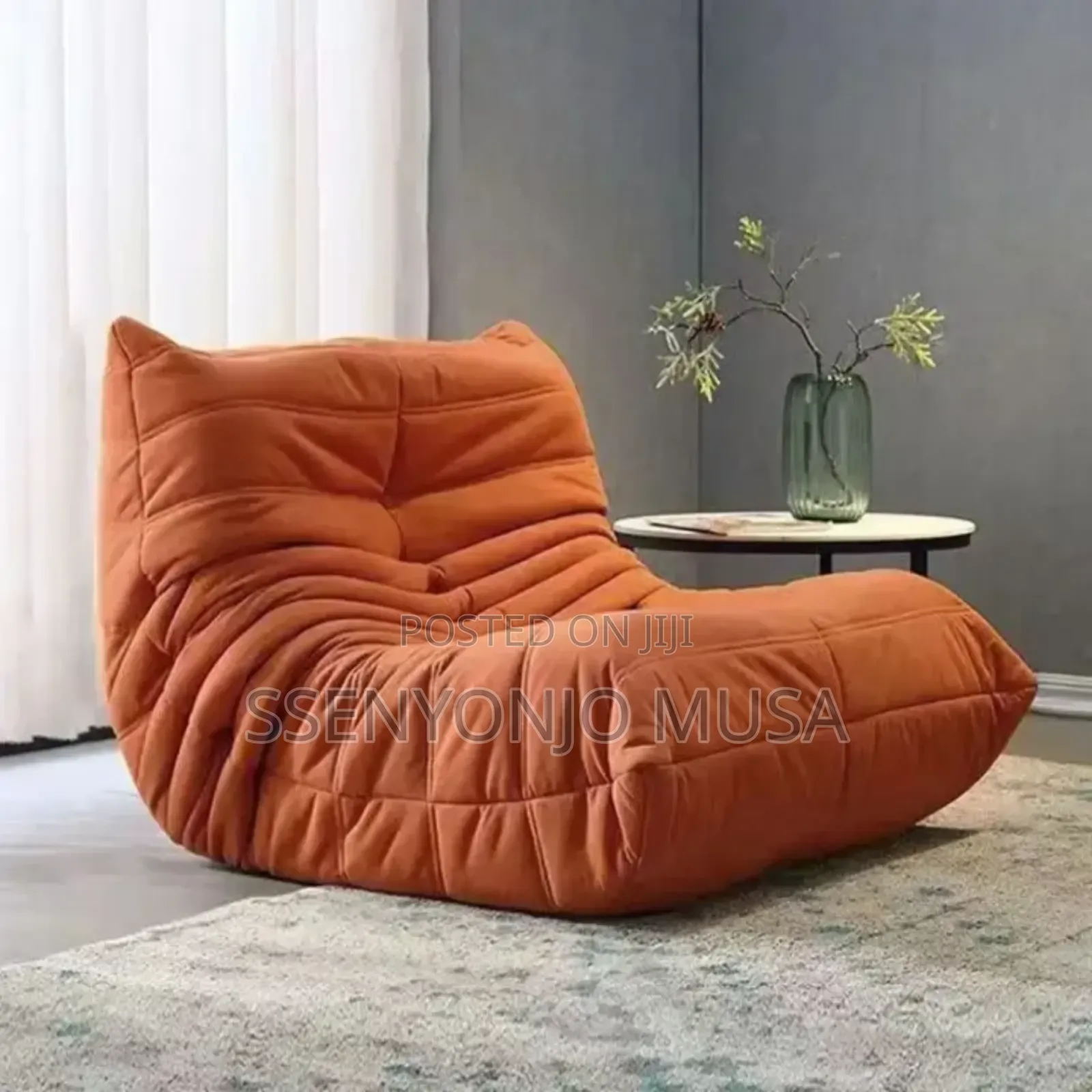 Single Seated Foam Sofa - Armless Floor Sofa Chaise