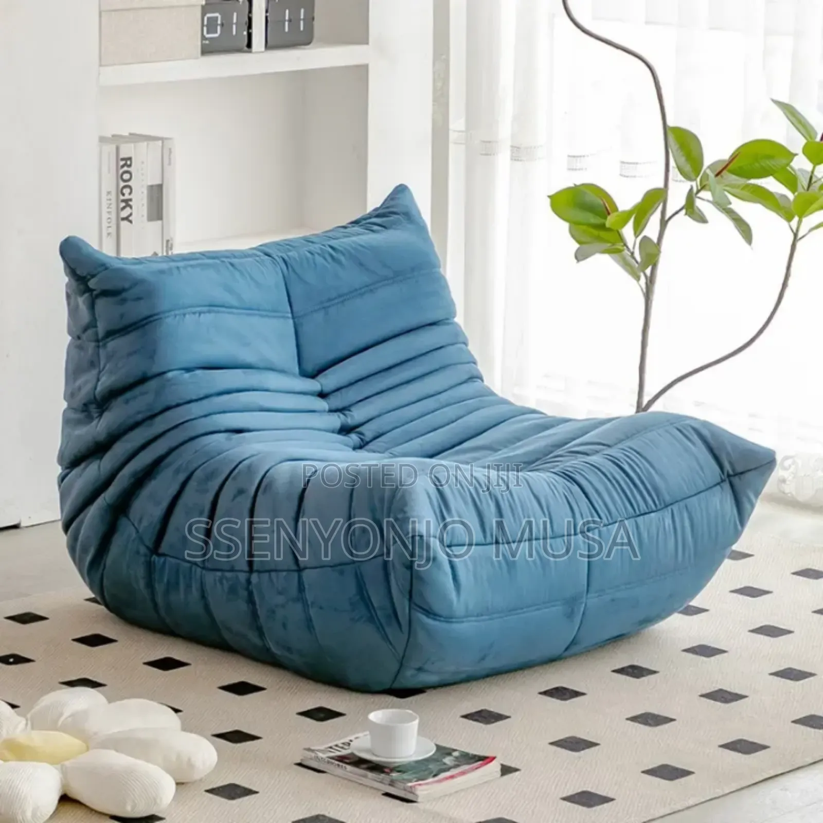 Single Seated Foam Sofa - Armless Floor Sofa Chaise