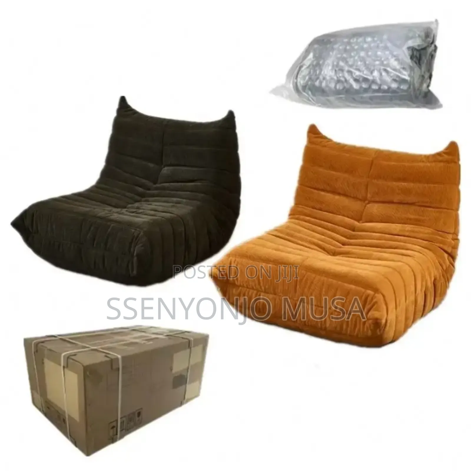 Single Seated Foam Sofa - Armless Floor Sofa Chaise