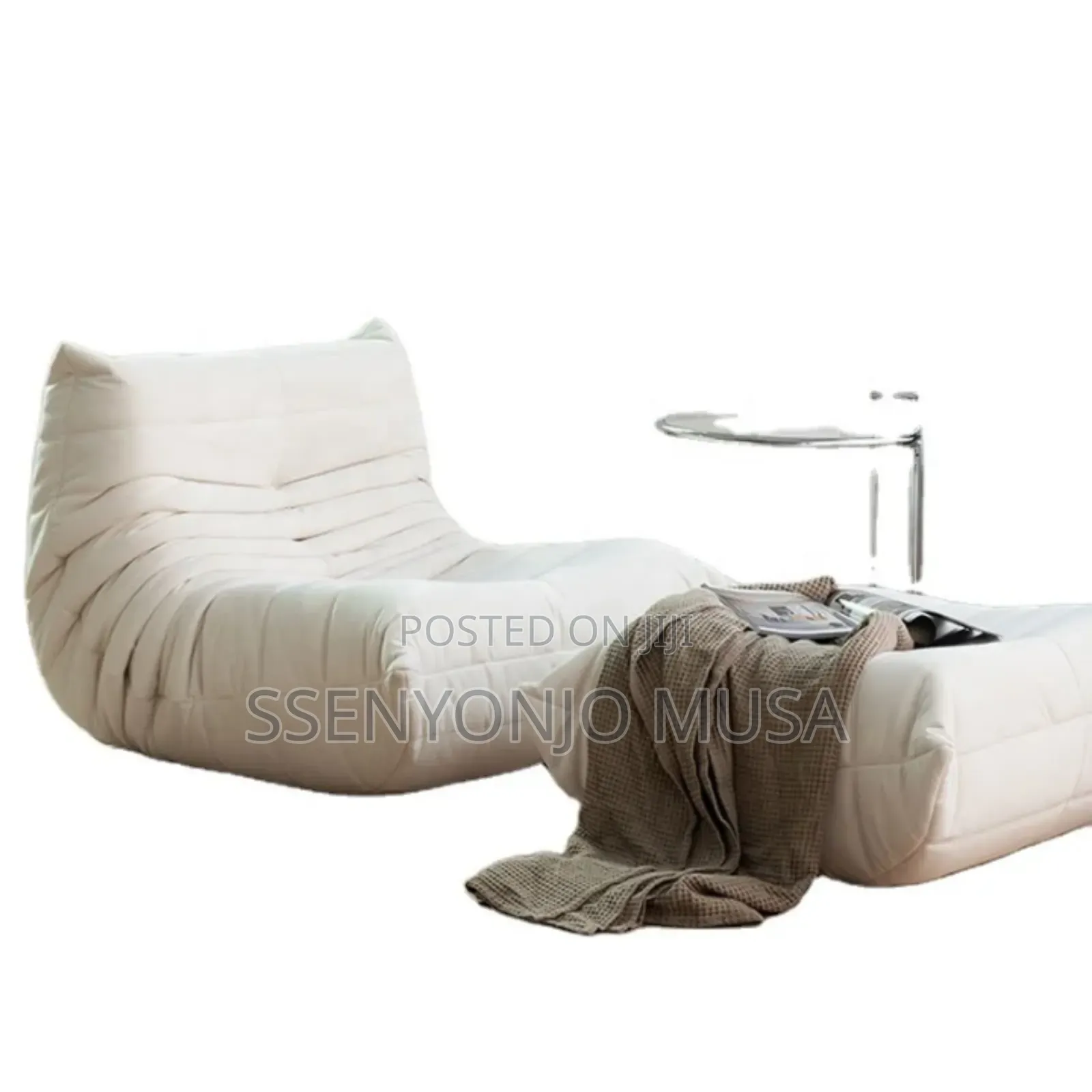 Single Seated Foam Sofa - Armless Floor Sofa Chaise