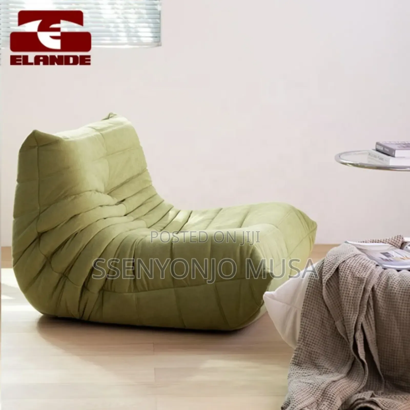 Single Seated Foam Sofa - Armless Floor Sofa Chaise