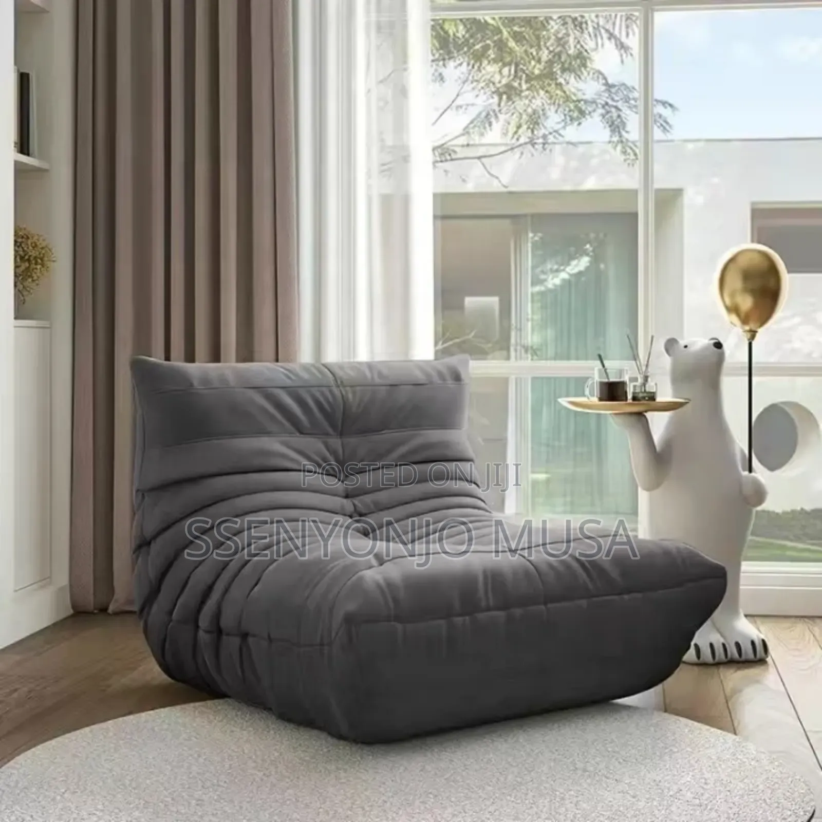 Single Seated Foam Sofa - Armless Floor Sofa Chaise