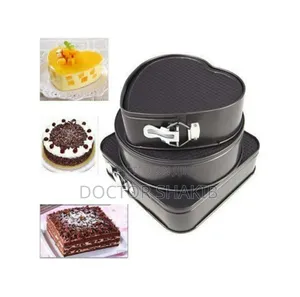 3pcs Multipurpose Round,Square,Heart Cake Pan